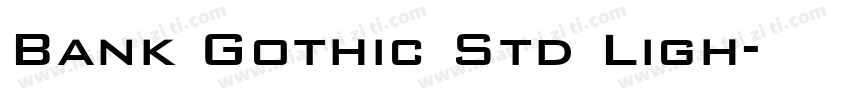 Bank Gothic Std Ligh字体转换